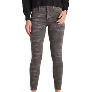Sam Edelman The Kitten Skinny Camo Jeans Gray/Black Size 26